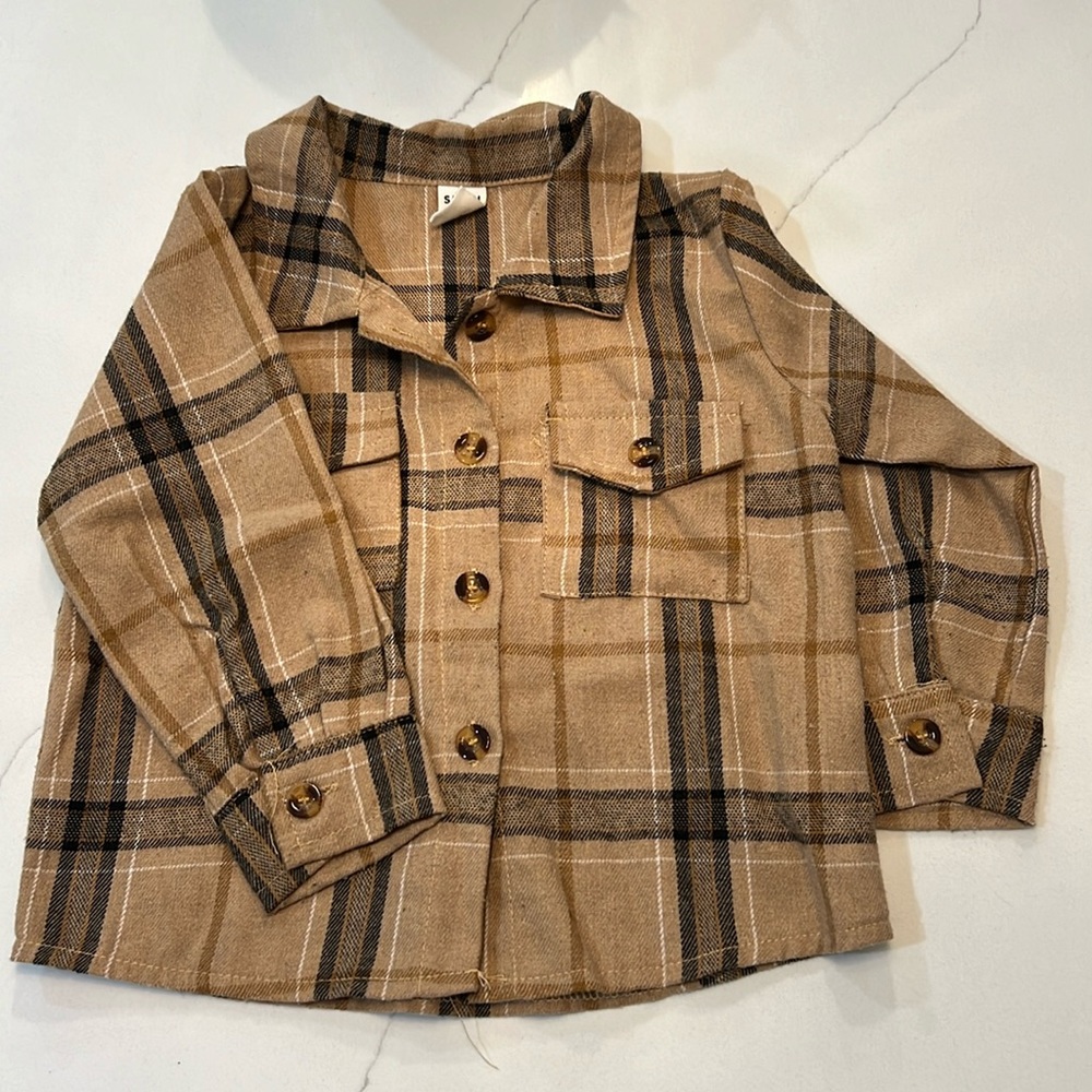 SHEIN baby flannel shirt